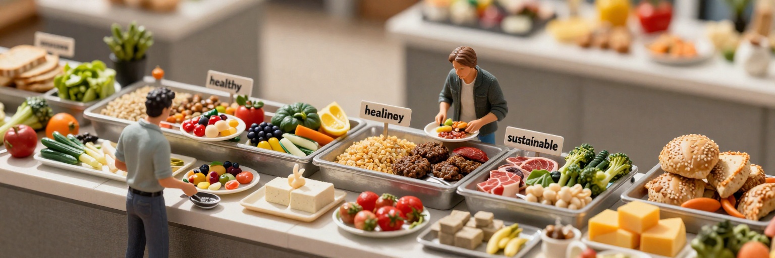 Are healthy diets also sustainable? Experimental study using a Fake Food Buffet
